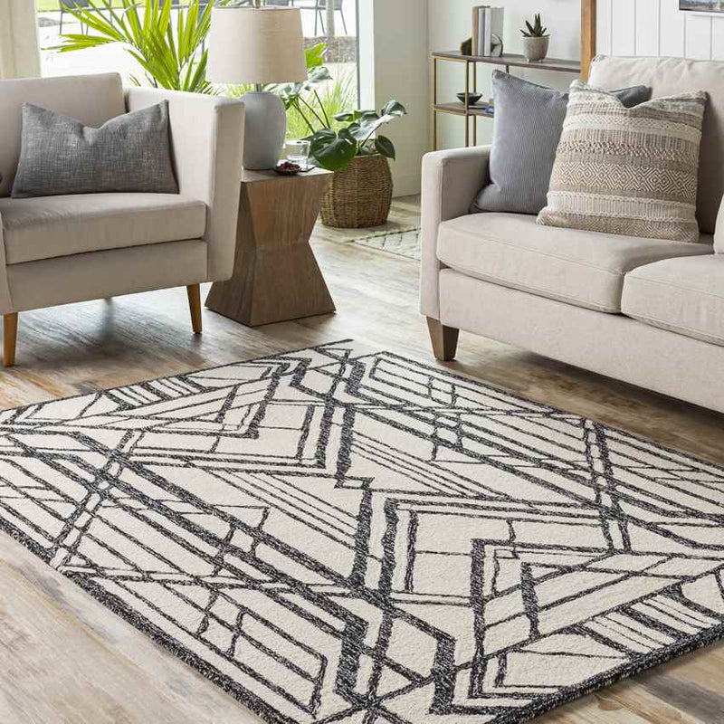 Tinley Park Modern Black Area Rug