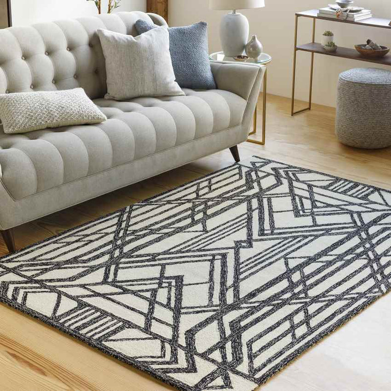 Tinley Park Modern Black Area Rug