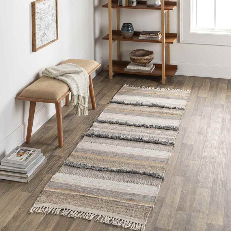 Mount Carroll Global Light Gray Area Rug