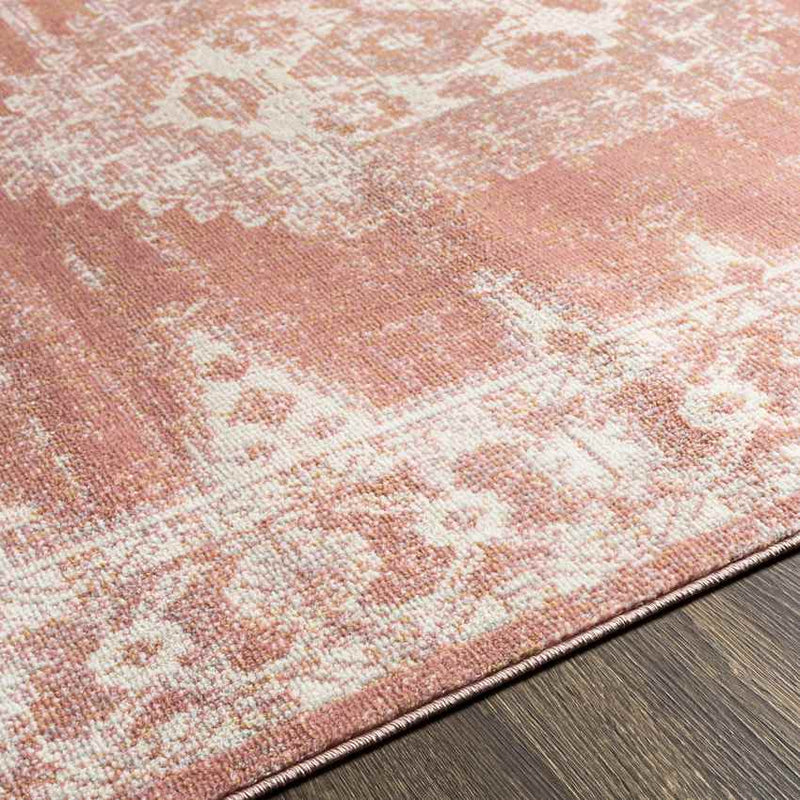 Rock Traditional Coral Area Rug