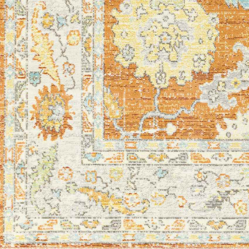 Oak Park Traditional Burnt Orange Area Rug