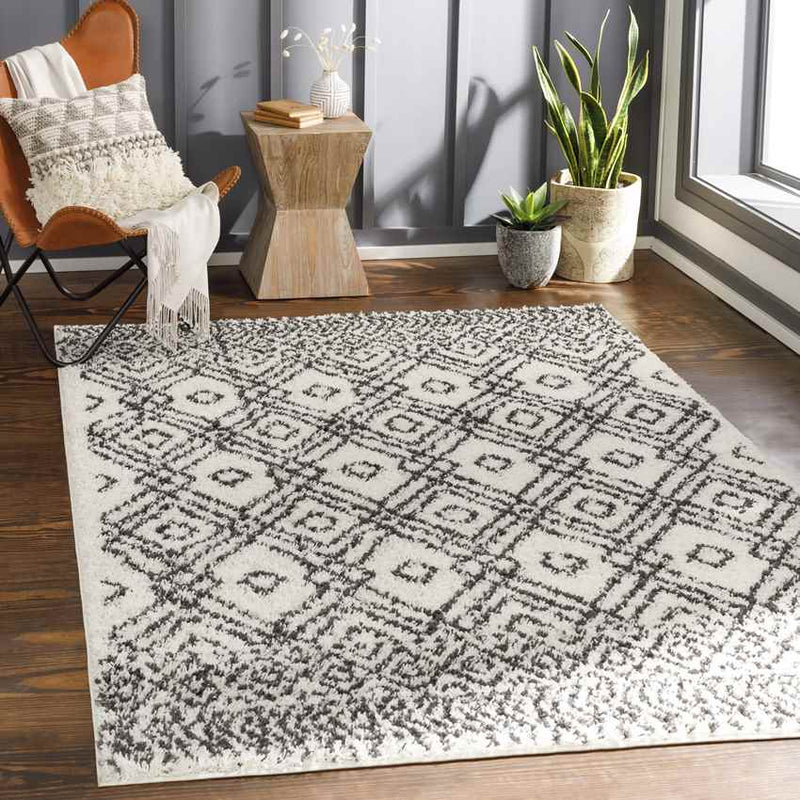 East Dundee Global Charcoal Area Rug