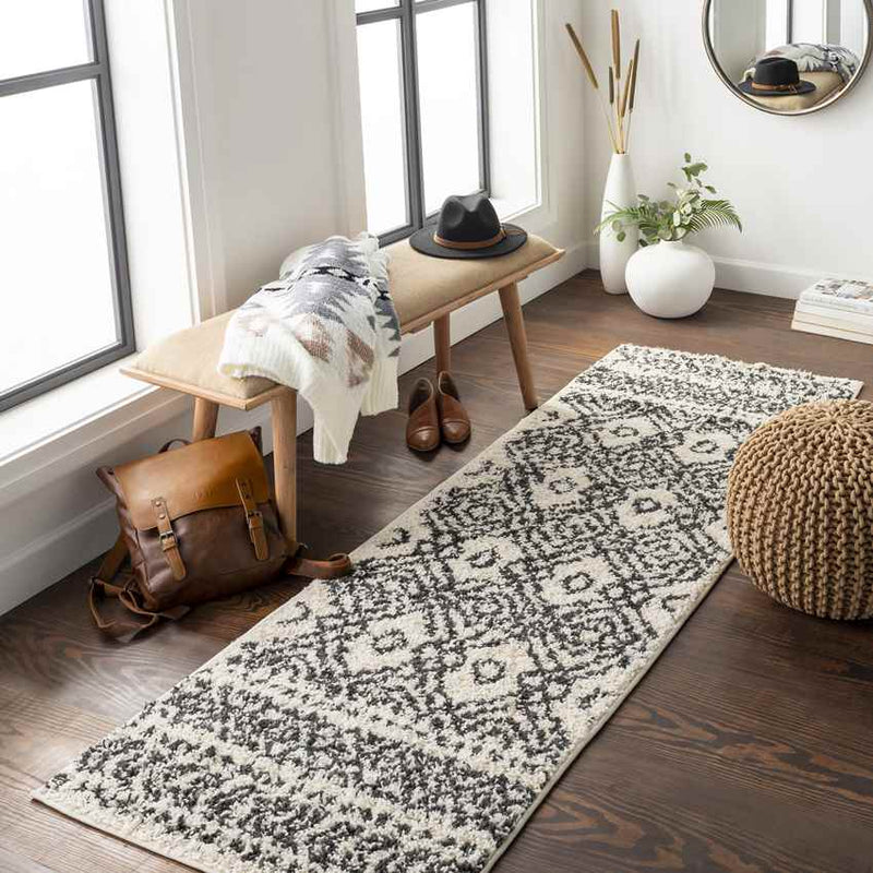 East Dundee Global Charcoal Area Rug