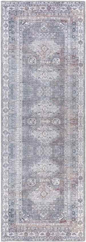 McCordsville Traditional Slate Washable Area Rug