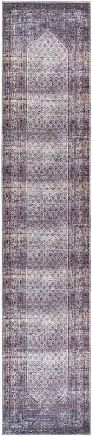 Hayri Traditional Plum Washable Area Rug