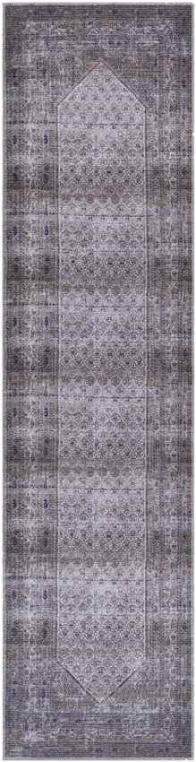 Hayri Traditional Medium Gray Washable Area Rug