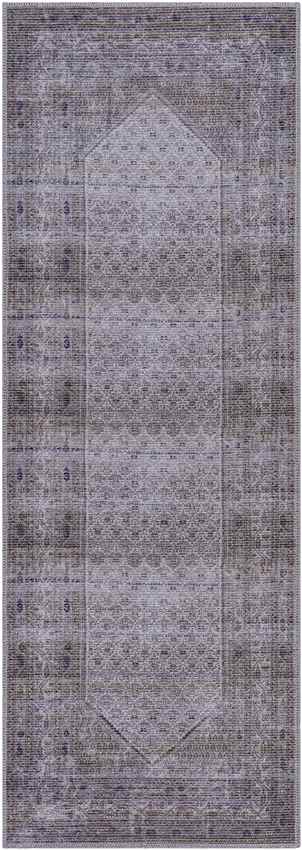 Hayri Traditional Medium Gray Washable Area Rug