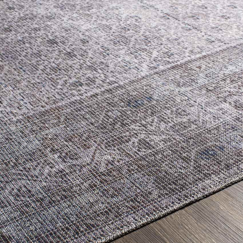 Hayri Traditional Medium Gray Washable Area Rug