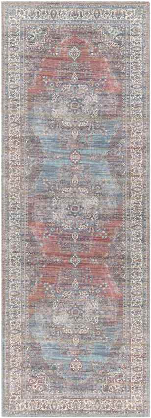 Matthews Traditional Tan Washable Area Rug