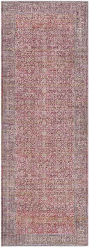 Meridian Hills Traditional Brick Washable Area Rug