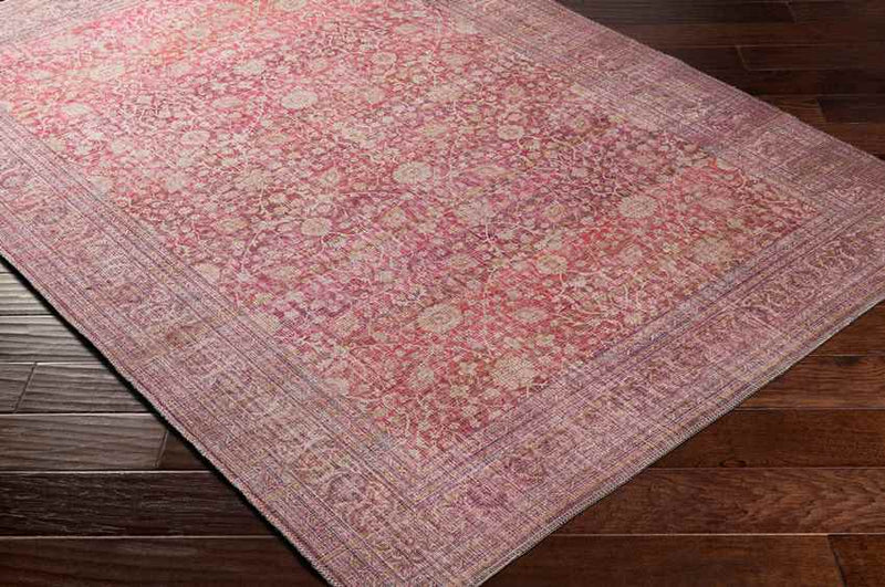 Meridian Hills Traditional Brick Washable Area Rug