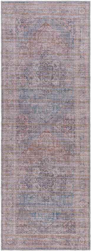 Russiaville Traditional Brown Washable Area Rug