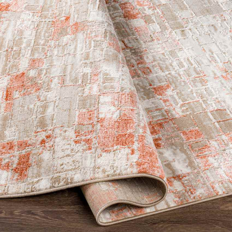 Ozgur Modern Dusty Coral Area Rug