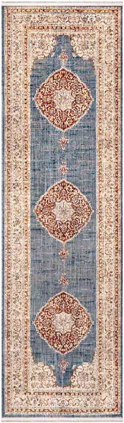 Winthrop Harbor Traditional Denim Area Rug