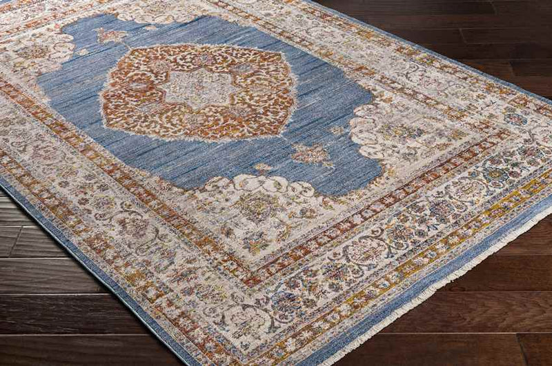 Winthrop Harbor Traditional Denim Area Rug