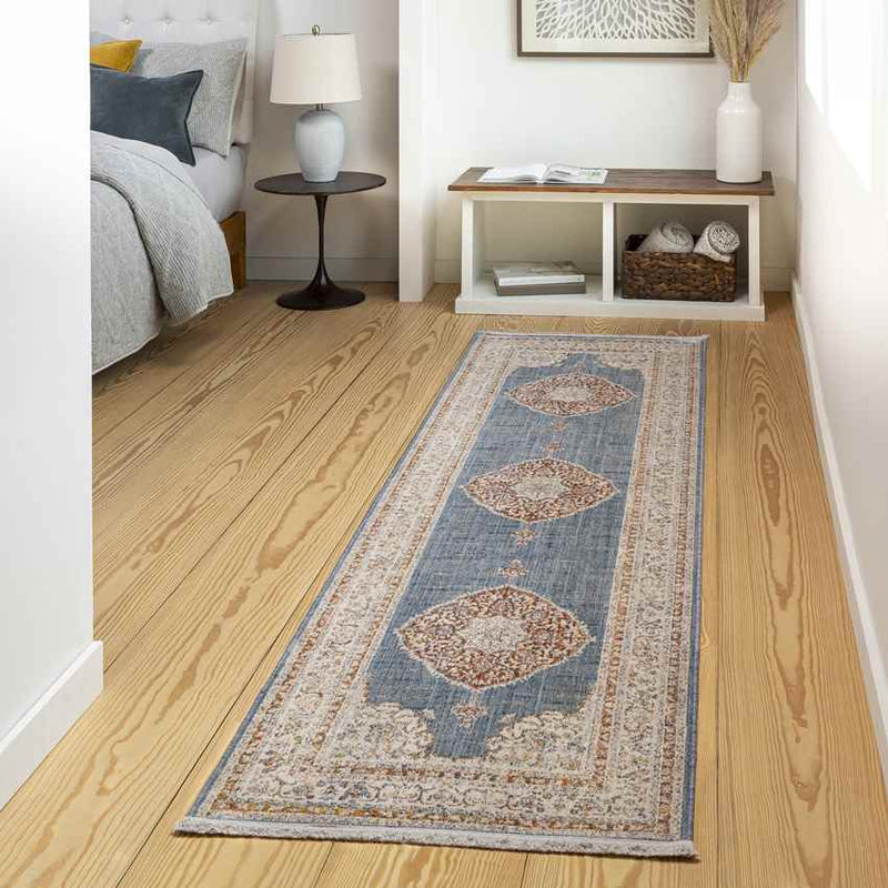 Winthrop Harbor Traditional Denim Area Rug