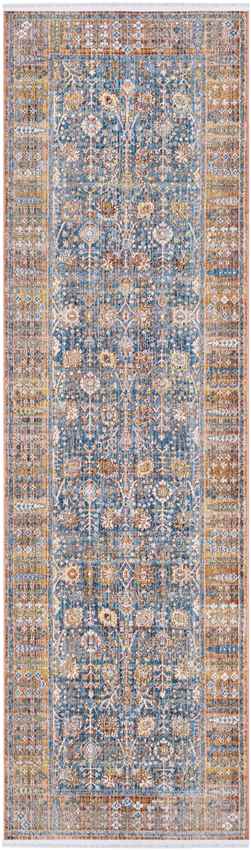 Yates Traditional Dark Blue Area Rug