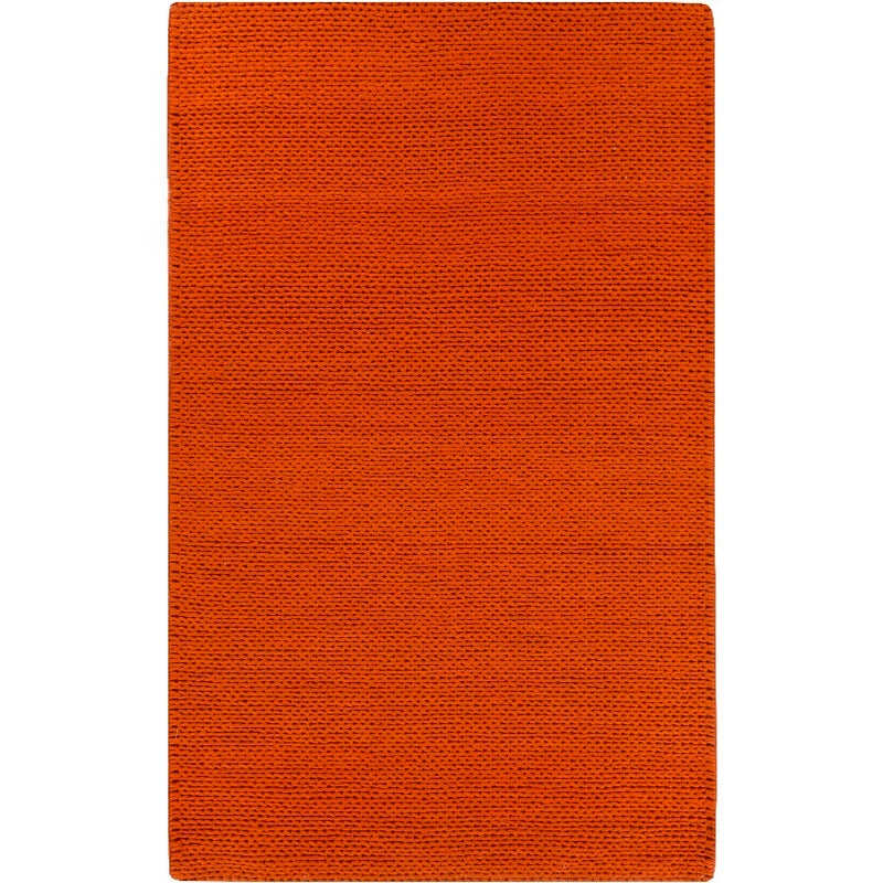 Aaron Modern Burnt Red Area Rug