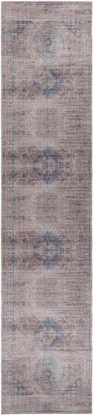 Michiana Shores Traditional Pale Blue Washable Area Rug