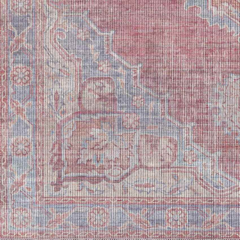 Middlebury Traditional Pale Red Washable Area Rug