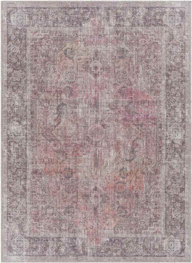 Millersburg Traditional Red Washable Area Rug