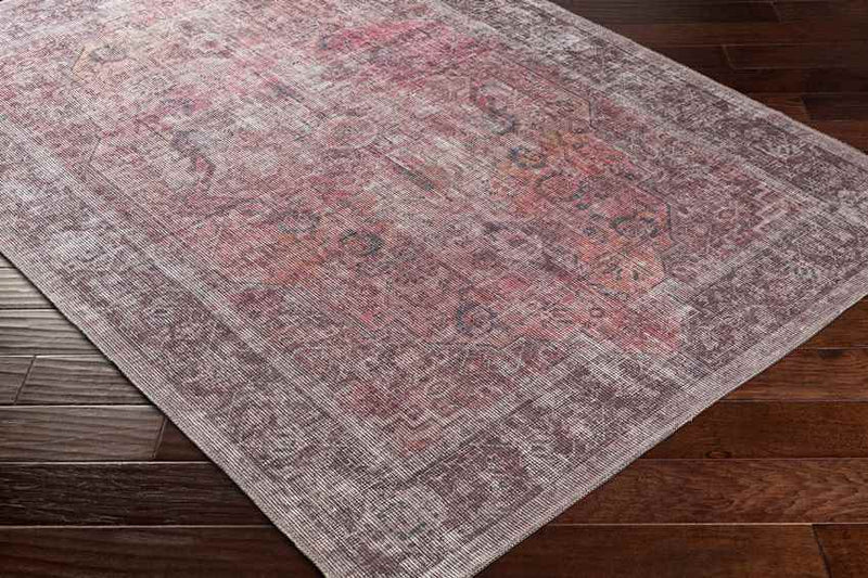 Millersburg Traditional Red Washable Area Rug