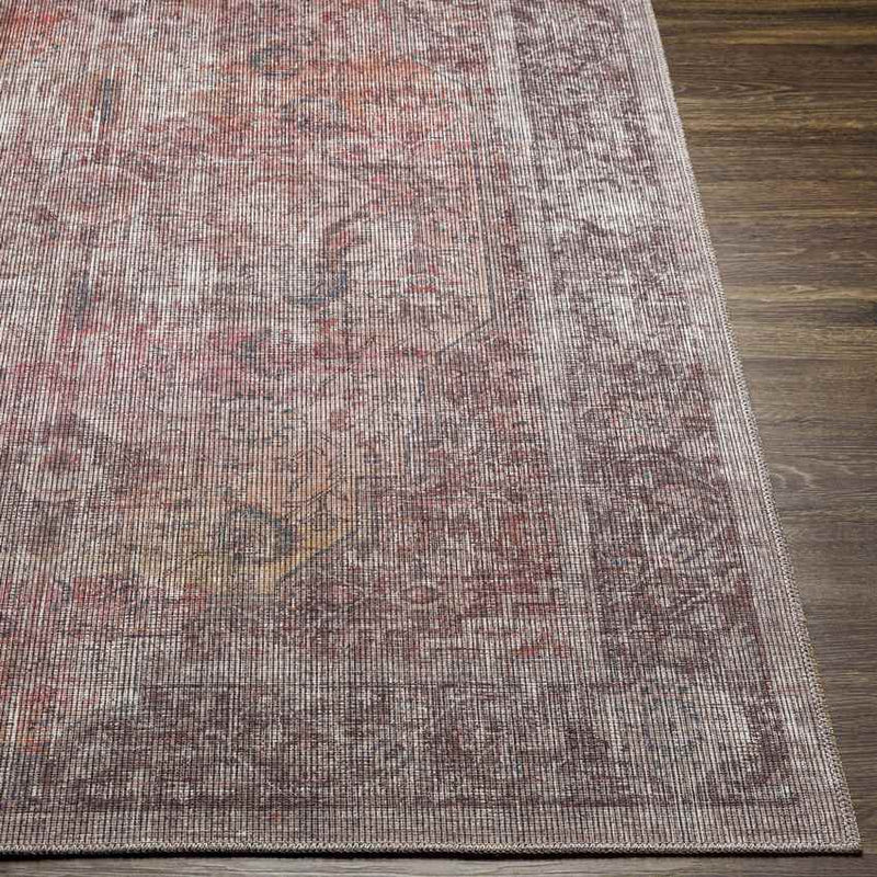 Millersburg Traditional Red Washable Area Rug