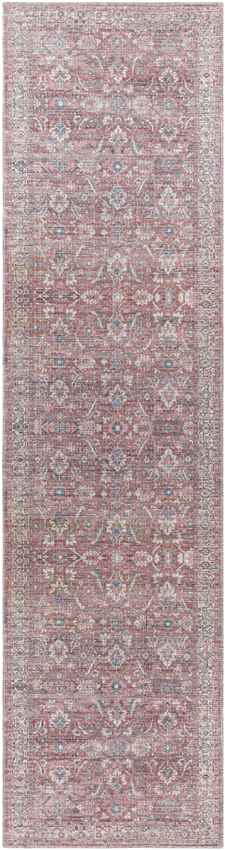 Milltown Traditional Red Washable Area Rug