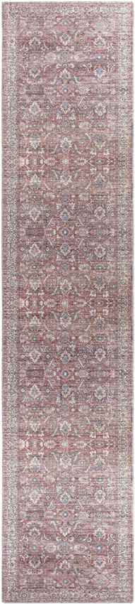 Milltown Traditional Red Washable Area Rug