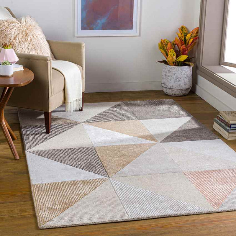 Long Creek Modern Beige Area Rug