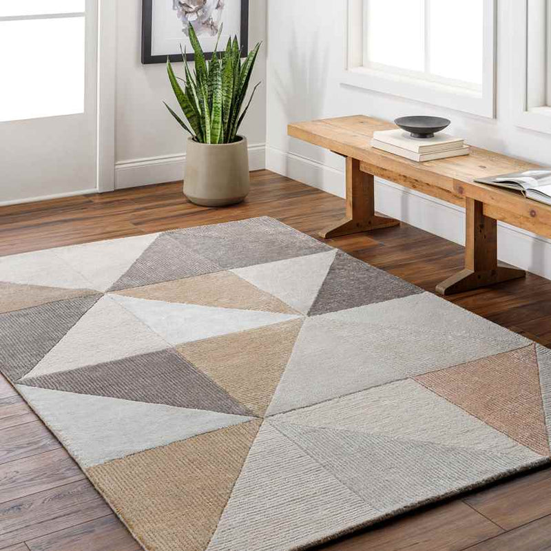 Long Creek Modern Beige Area Rug