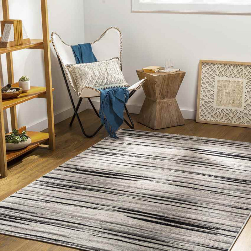 Lake Forest Modern Black Area Rug