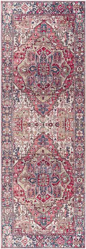 Manche Traditional Burgundy Area Rug