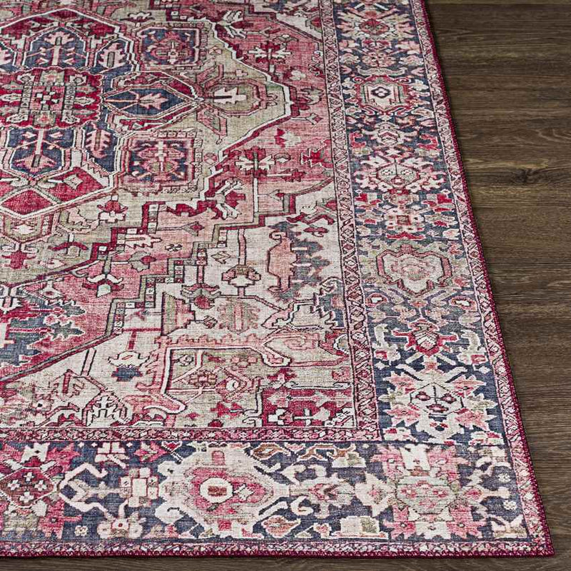 Manche Traditional Burgundy Area Rug