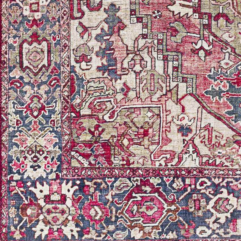 Manche Traditional Burgundy Area Rug