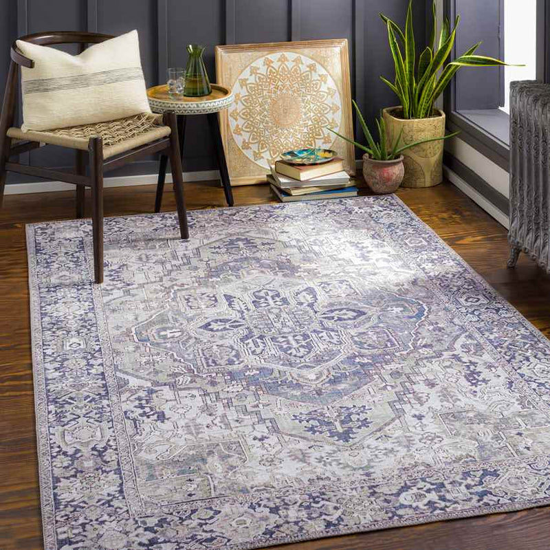 Manche Traditional Charcoal Area Rug