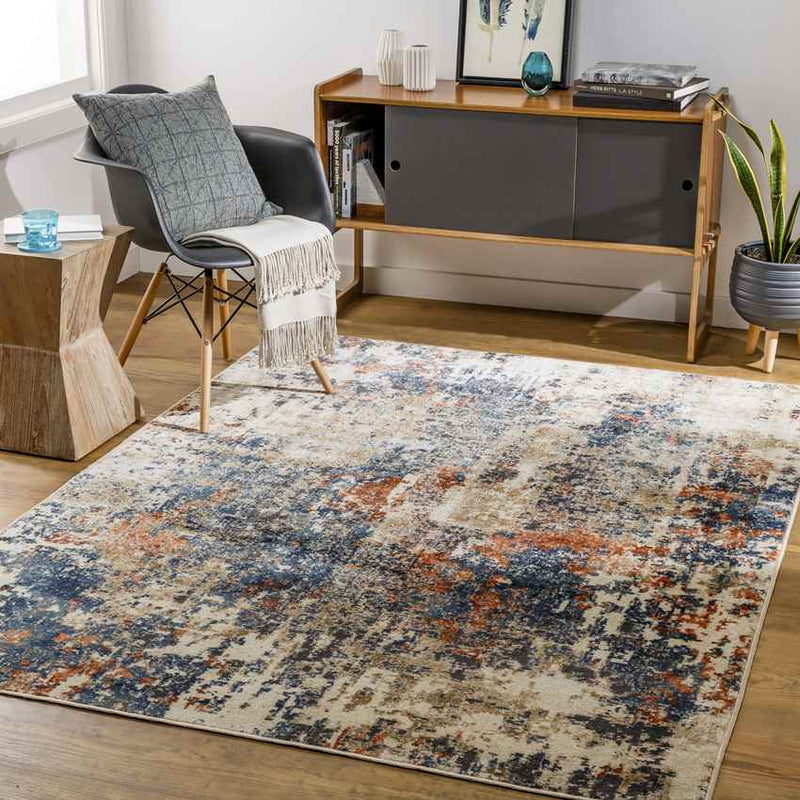 Vera Cruz Modern Navy Washable Area Rug