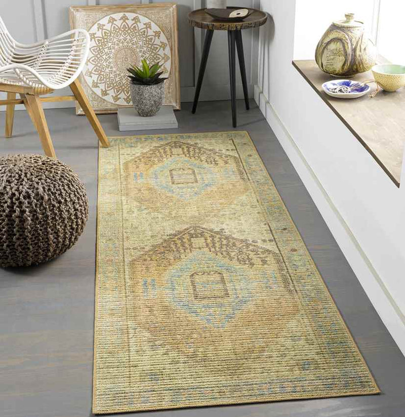 Palos Park Traditional Tan Washable Area Rug