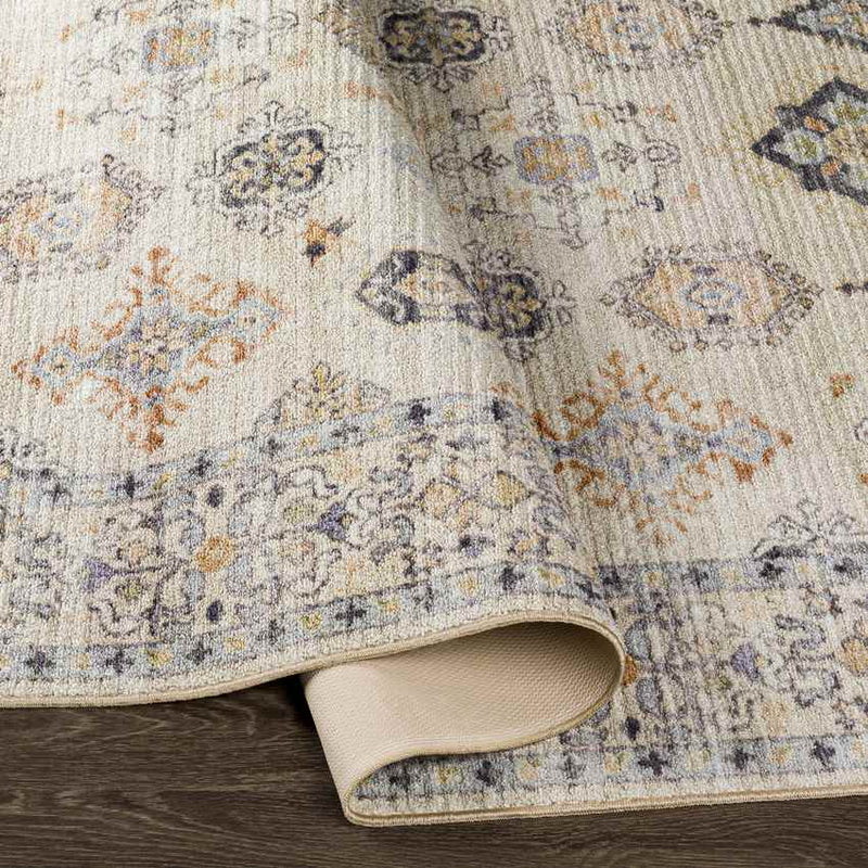 Park Forest Traditional Beige Washable Area Rug