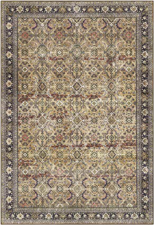 Paw Paw Traditional Tan Washable Area Rug