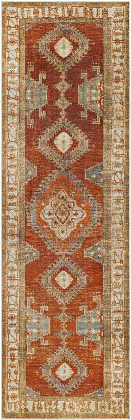 St Elmo Global Bright Orange Washable Area Rug