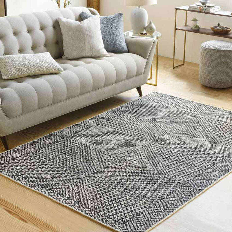 Janel Global Black Area Rug