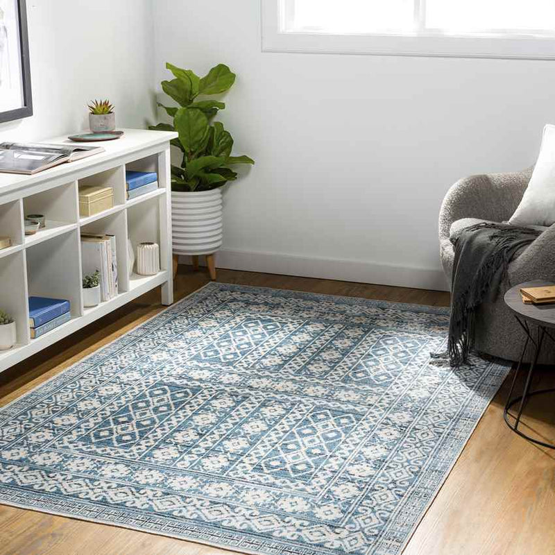 St Leon Global Sky Blue Washable Area Rug