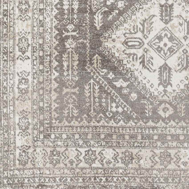 Salamonia Traditional Dark Brown Washable Area Rug