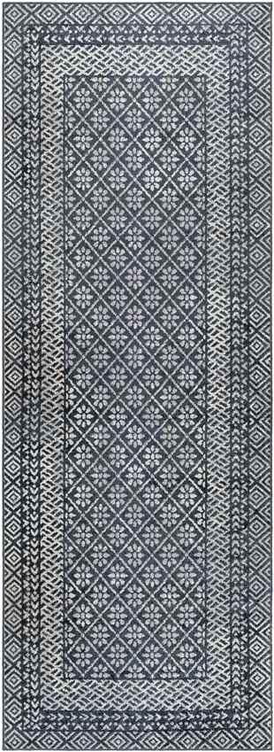 Schererville Traditional Ink Washable Area Rug