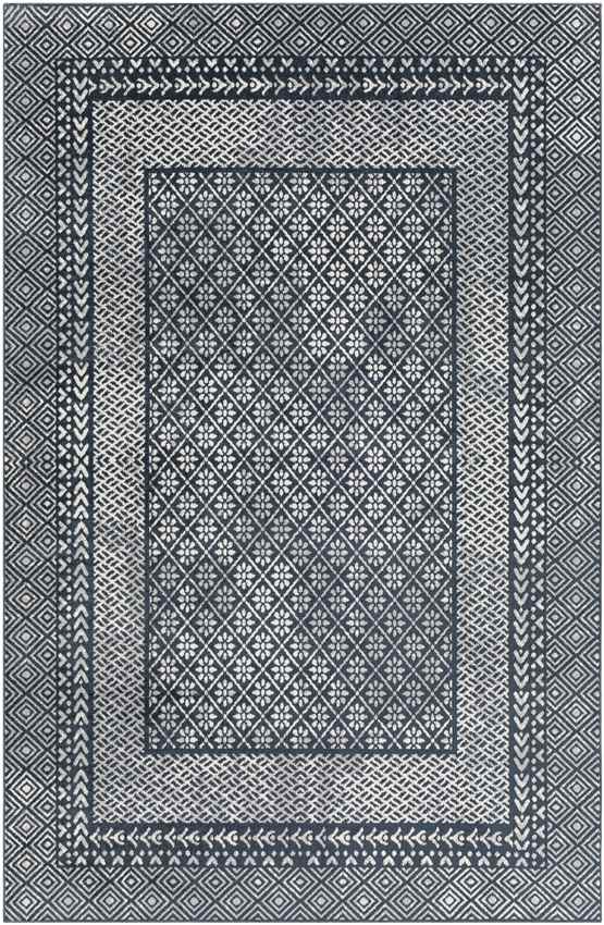 Schererville Traditional Ink Washable Area Rug