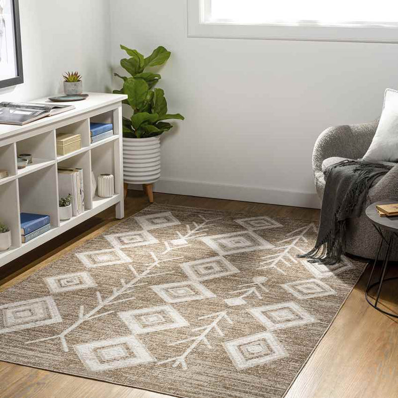 Seelyville Global Light Gray Washable Area Rug