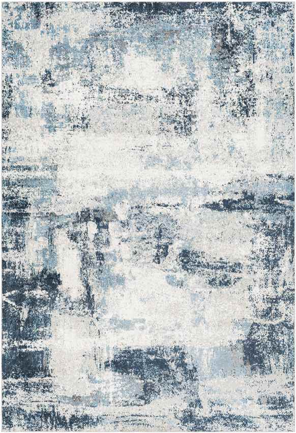 Shadeland Traditional Denim Washable Area Rug