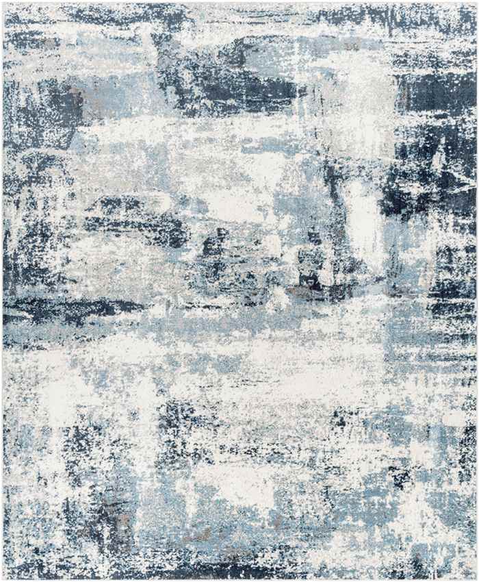 Shadeland Traditional Denim Washable Area Rug