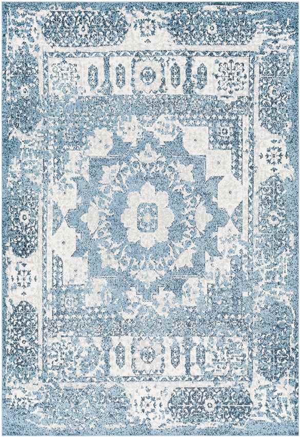 Shamrock Lakes Modern Sky Blue Washable Area Rug